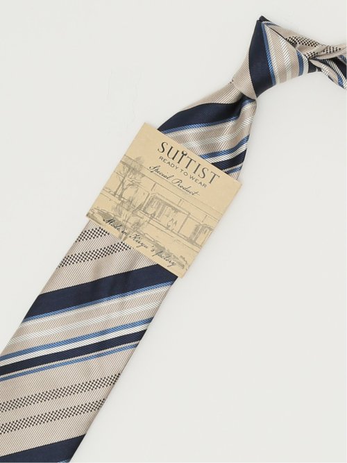 日本製 シルクストライプ柄 レギュラータイ 8.0cm幅