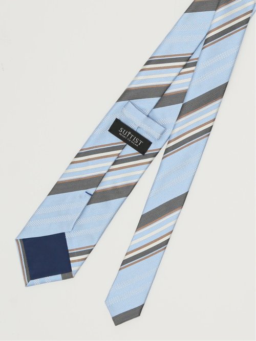 日本製 シルクストライプ柄 レギュラータイ 8.0cm幅