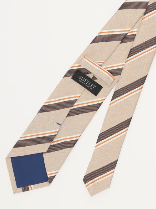 日本製 シルクストライプ柄 レギュラータイ 8.0cm幅