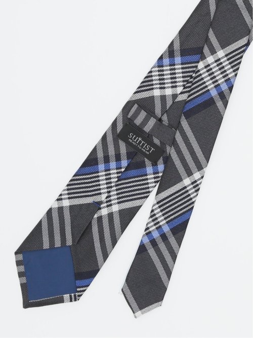 日本製 シルクチェック柄 レギュラータイ 8.0cm幅