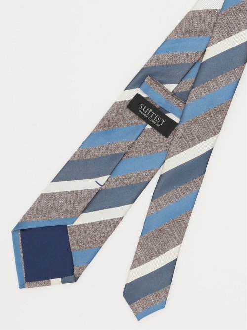 日本製 シルクストライプ柄 レギュラータイ 8.0cm幅