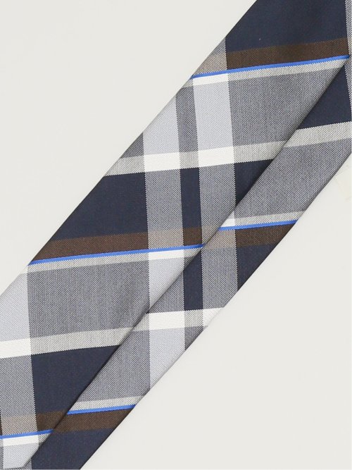 日本製 シルクチェック柄 レギュラータイ 8.0cm幅