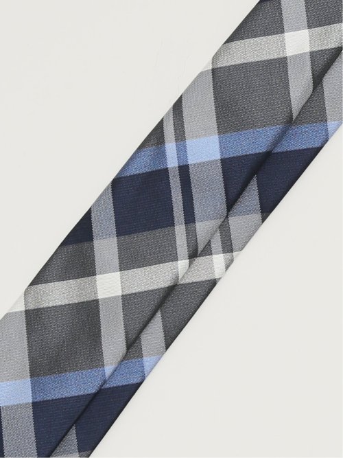 日本製 シルクチェック柄 レギュラータイ 8.0cm幅