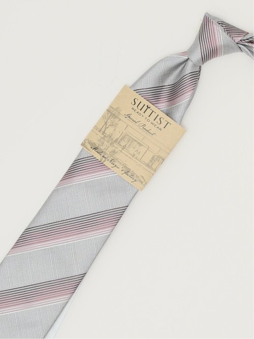 日本製 シルクストライプ柄 レギュラータイ 8.0cm幅