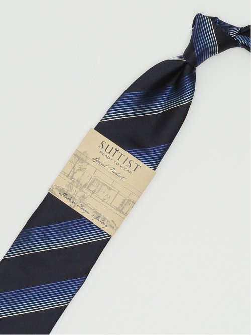 日本製 シルクストライプ柄 レギュラータイ 8.0cm幅