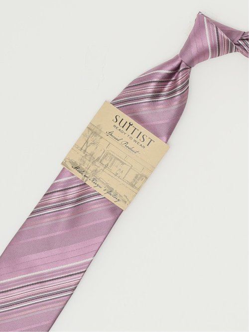 日本製 シルクストライプ柄 レギュラータイ 8.0cm幅