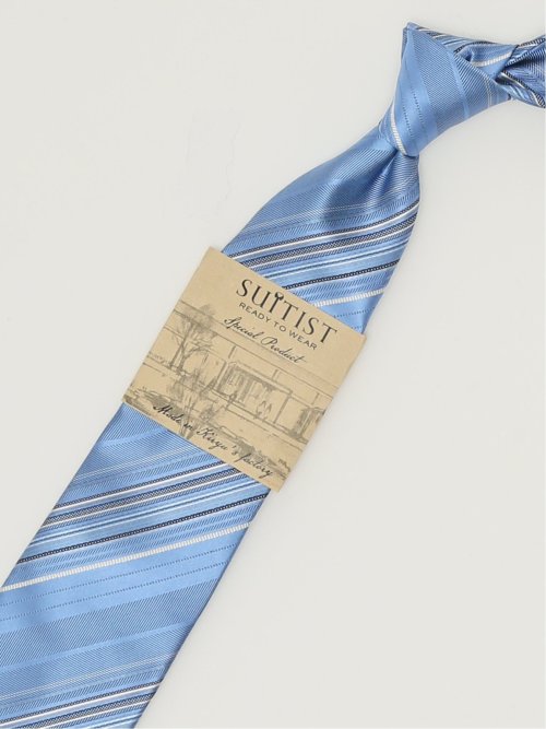 日本製 シルクストライプ柄 レギュラータイ 8.0cm幅