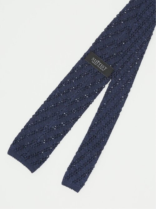 日本製ニット ストライプ ナロータイ 6.5cm幅