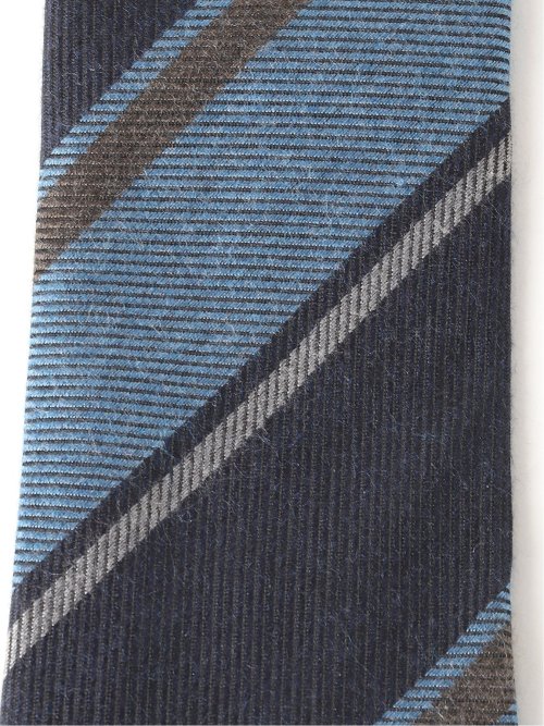 日本製 シルク起毛 ストライプ柄 レギュラータイ 8.0cm幅