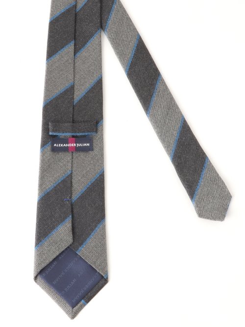 日本製 シルク起毛 ストライプ柄 レギュラータイ 8.0cm幅