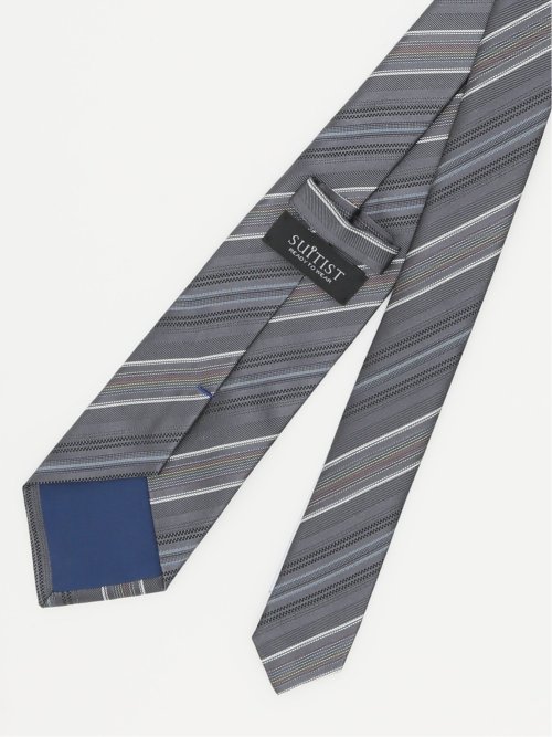 日本製 シルクストライプ柄 レギュラータイ 8.0cm幅