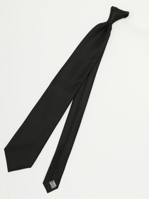 【大きいサイズ】スーティスト/SUITIST シルク フォーマルネクタイ 8.5cm幅 黒朱子