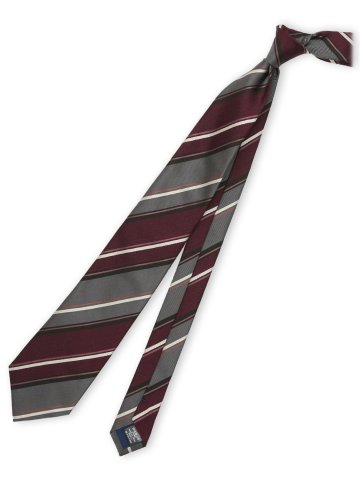 【大きいサイズ】スーティスト/SUITIST 日本製 シルクストライプ柄 レギュラータイ 8.5cm幅