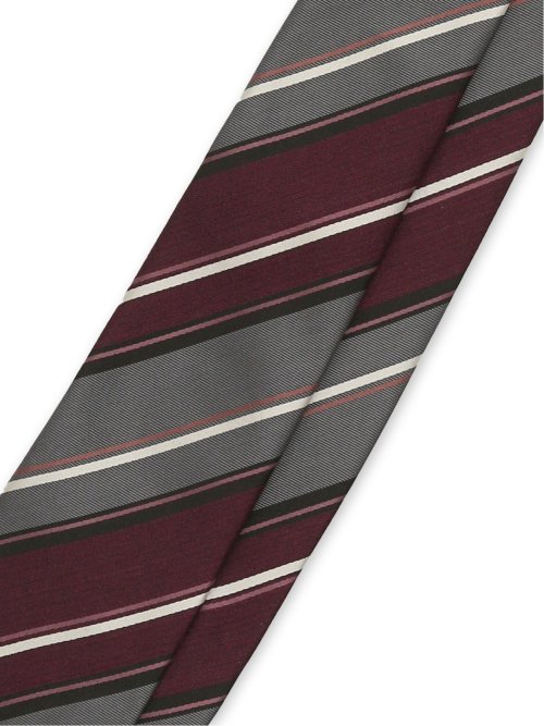 【大きいサイズ】スーティスト/SUITIST 日本製 シルクストライプ柄 レギュラータイ 8.5cm幅