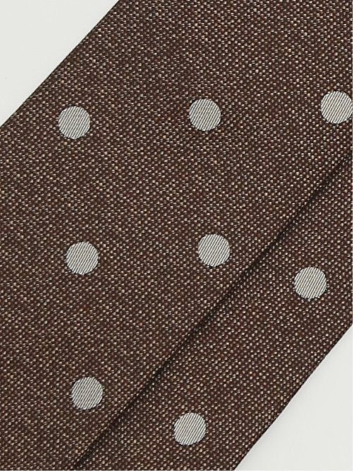 ネクタイ メンズ ビジネス 撥水 シルク レギュラー 8.0cm幅 ファットゥーラ/FATTURA ドット柄