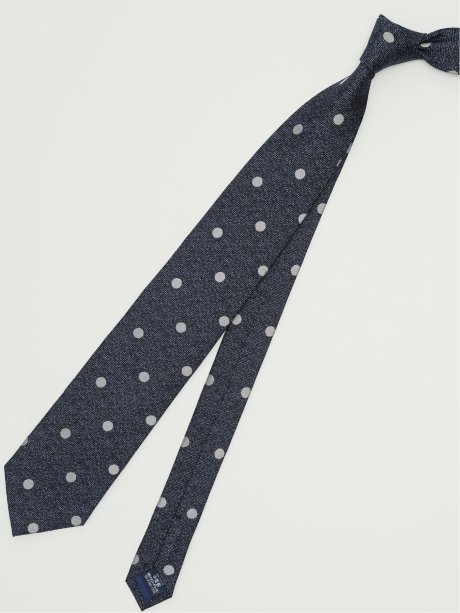 ネクタイ メンズ ビジネス 撥水 シルク レギュラー 8.0cm幅 ファットゥーラ/FATTURA ドット柄