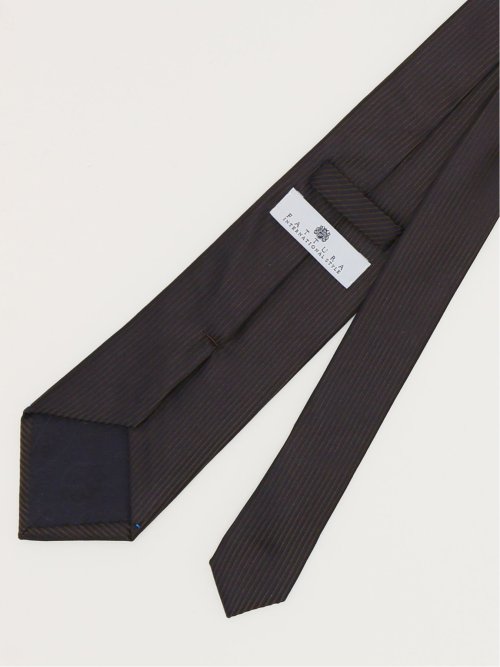 ファットゥーラ/FATTURA シルクソリッド ハンドステッチ レギュラータイ 8.0cm幅