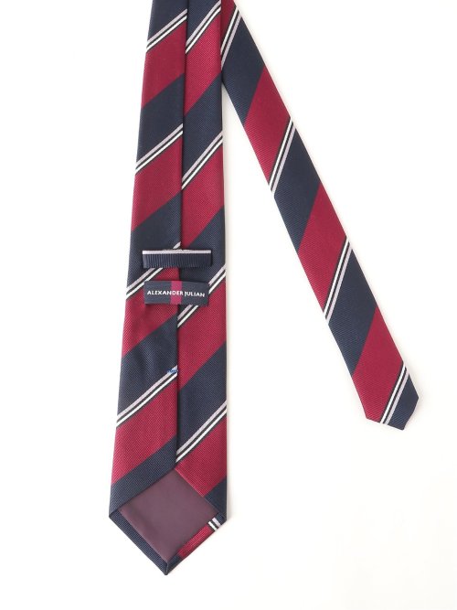 AJ×FAIRFAX シルクストライプ柄 レギュラータイ 8.0cm幅