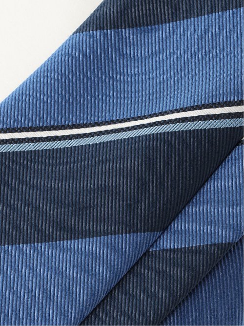 AJ×FAIRFAX シルクストライプ柄 レギュラータイ 8.0cm幅