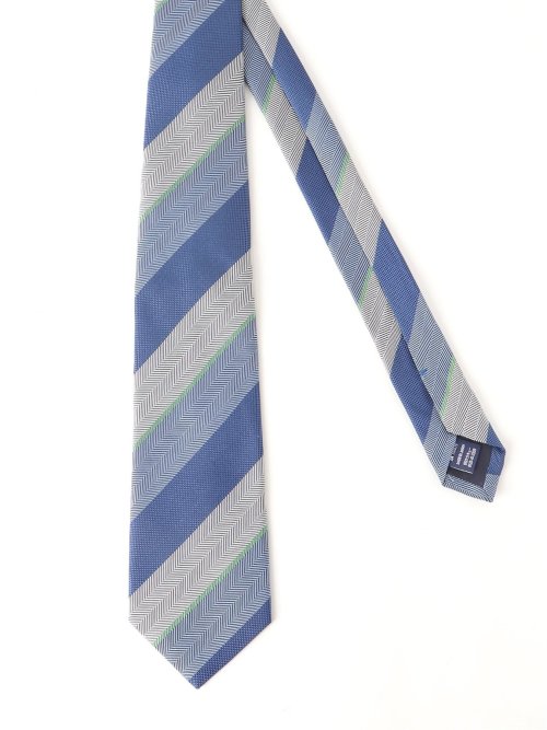 AJ×FAIRFAX シルクストライプ柄 レギュラータイ 8.0cm幅