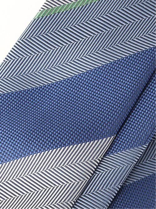 AJ×FAIRFAX シルクストライプ柄 レギュラータイ 8.0cm幅