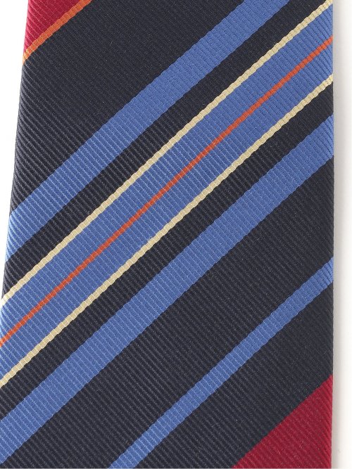 AJ×FAIRFAX シルクストライプ柄 レギュラータイ 8.5cm幅