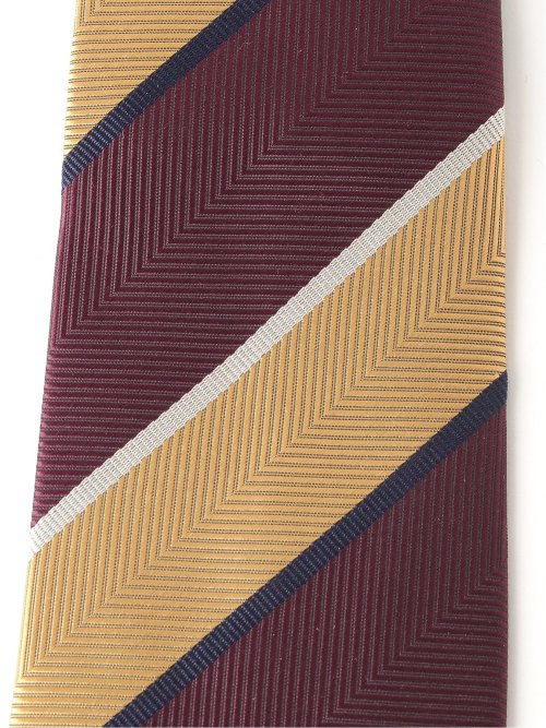 AJ×FAIRFAX シルクストライプ柄 レギュラータイ 8.5cm幅