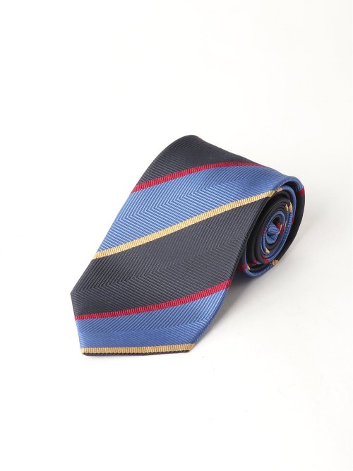 AJ×FAIRFAX シルクストライプ柄 レギュラータイ 8.5cm幅