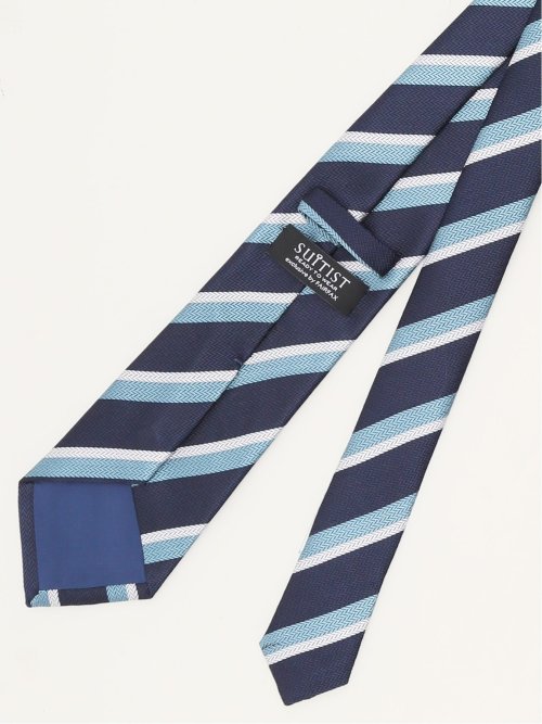 SUITIST×FAIRFAX シルクストライプ柄 レギュラータイ 8.0cm幅
