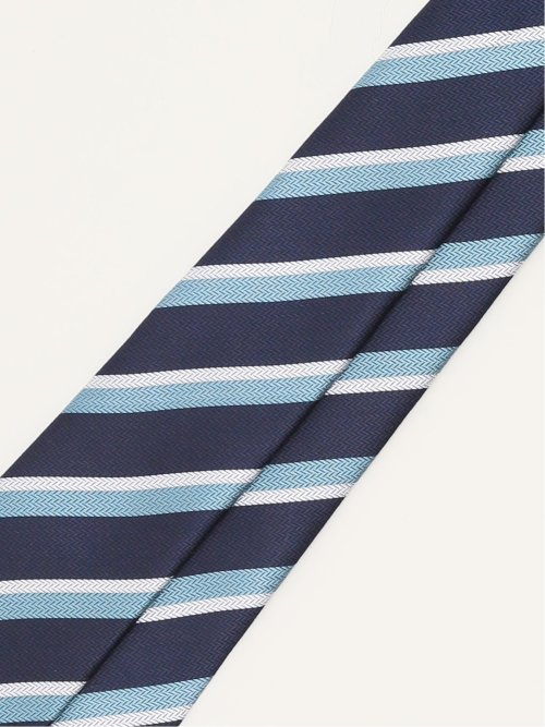SUITIST×FAIRFAX シルクストライプ柄 レギュラータイ 8.0cm幅