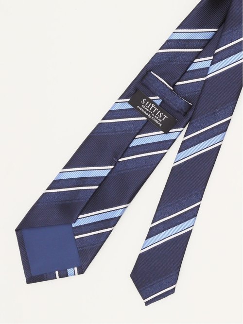 SUITIST×FAIRFAX シルクストライプ柄 レギュラータイ 8.0cm幅