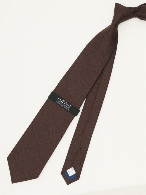 SUITIST×FAIRFAX シルクリネン ソリッド レギュラータイ 8.0cm幅