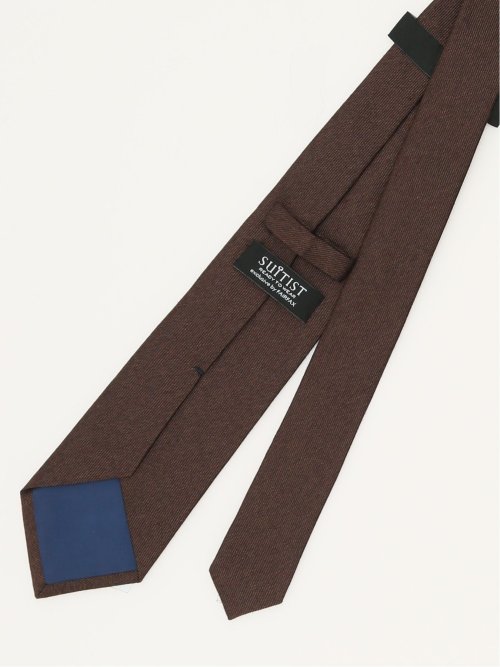 SUITIST×FAIRFAX シルクリネン ソリッド レギュラータイ 8.0cm幅