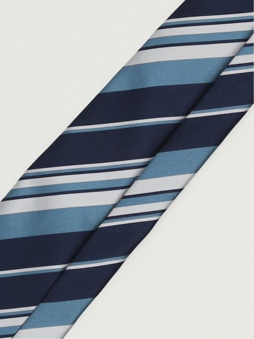 TAKA-Q×FAIRFAX シルクストライプ柄 レギュラータイ 8.0cm幅