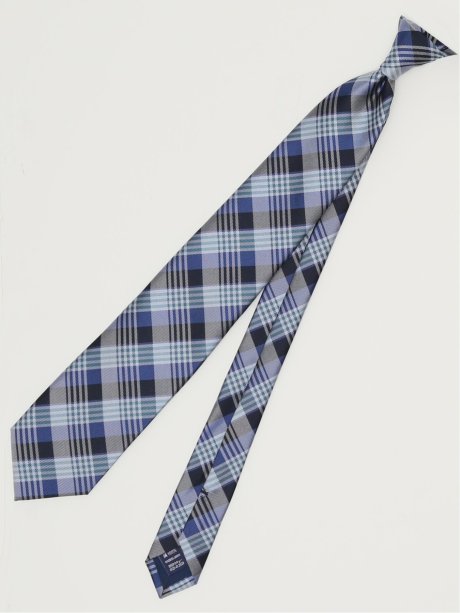 TAKA-Q×FAIRFAX シルクチェック柄 レギュラータイ 8.0cm幅