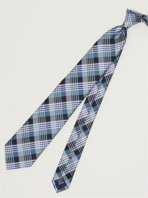 TAKA-Q×FAIRFAX シルクチェック柄 レギュラータイ 8.0cm幅