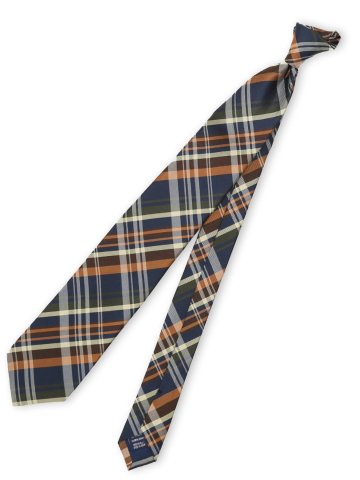 TAKA-Q×FAIRFAX シルクチェック柄 レギュラータイ 8.0cm幅