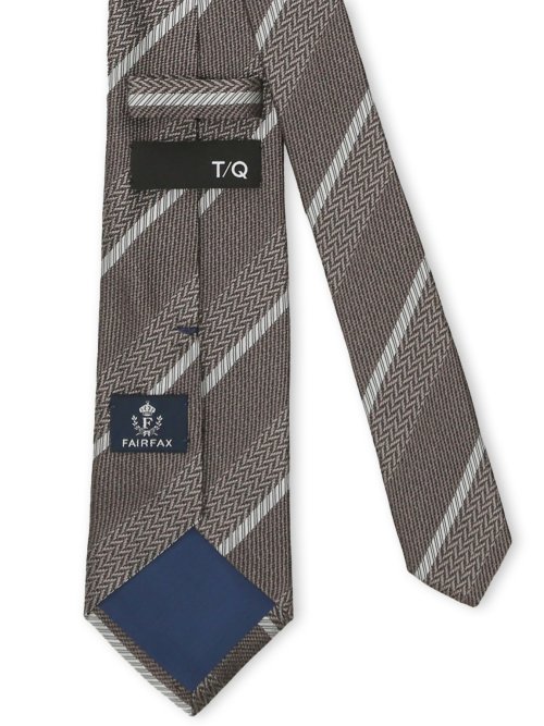 TAKA-Q×FAIRFAX シルクストライプ柄 レギュラータイ 8.0cm幅