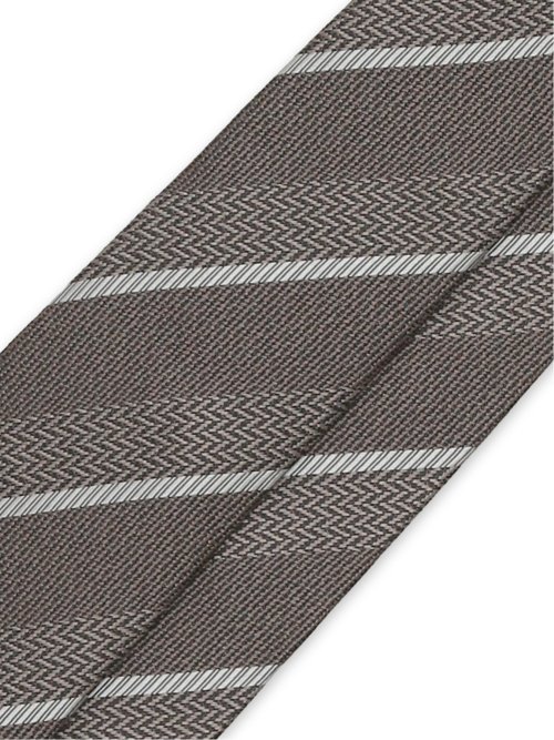 TAKA-Q×FAIRFAX シルクストライプ柄 レギュラータイ 8.0cm幅