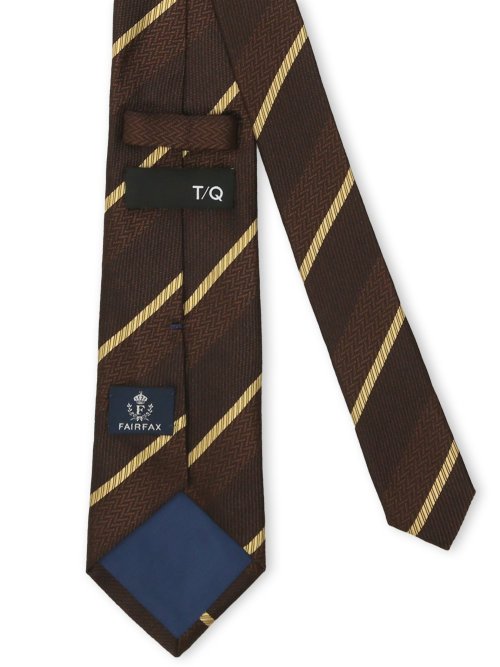 TAKA-Q×FAIRFAX シルクストライプ柄 レギュラータイ 8.0cm幅