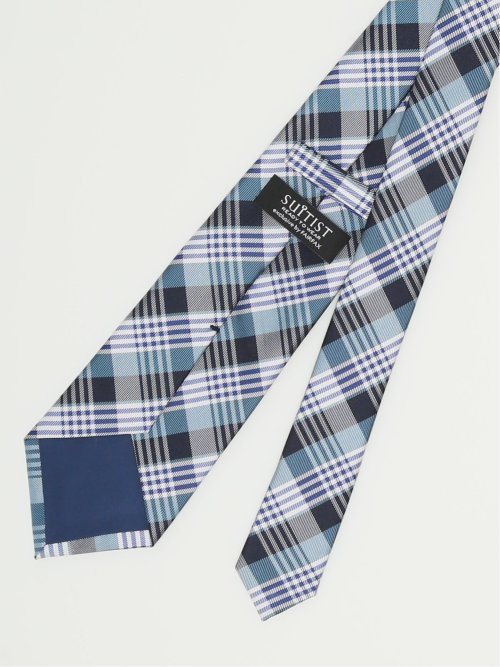 【大きいサイズ】スーティスト/SUITIST×FAIRFAX シルクチェック柄 レギュラータイ 8.5cm幅