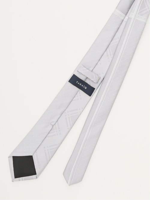 シルク混 パネル柄 ナロータイ 7.0cm幅