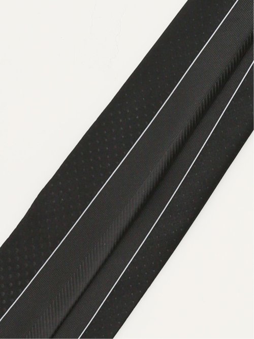 シルク混 パネル柄 ナロータイ 7.0cm幅