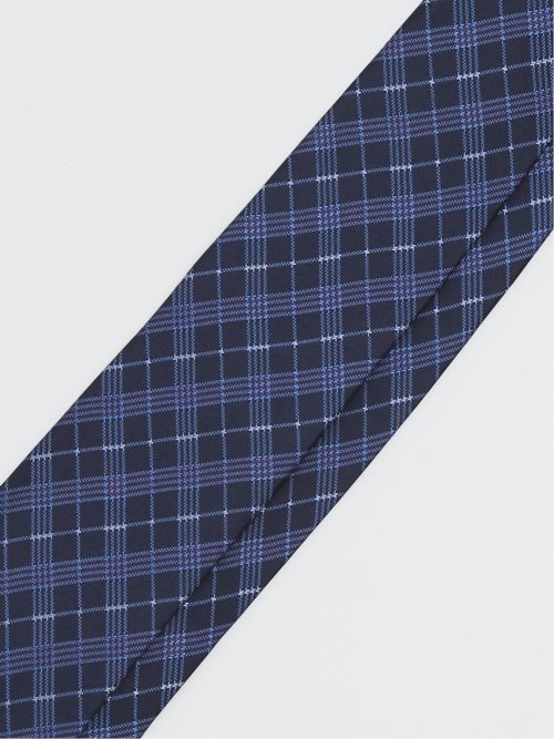 セッテピエゲ シルクチェック柄 レギュラータイ 8.5cm幅