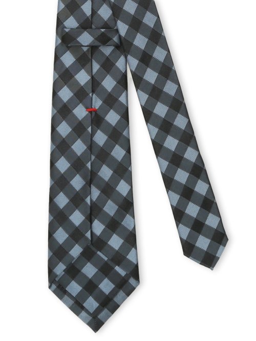 セッテピエゲ シルクチェック柄 レギュラータイ 8cm幅