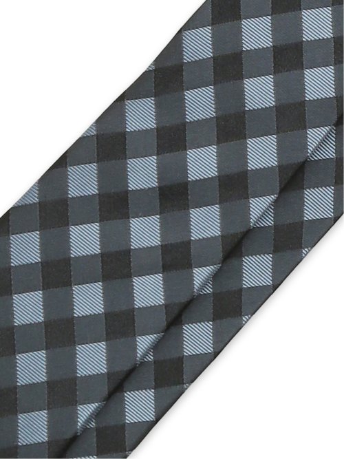 セッテピエゲ シルクチェック柄 レギュラータイ 8cm幅