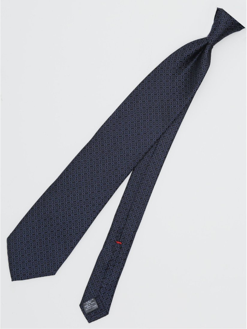 セッテピエゲ シルク小柄 レギュラータイ 8.5cm幅(Other 75紺 