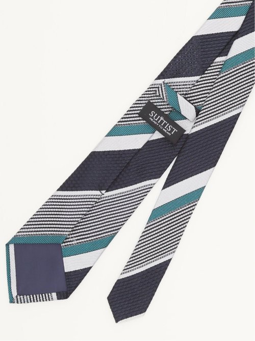 シルク ストライプ柄 フレスコタイ 8.0cm幅