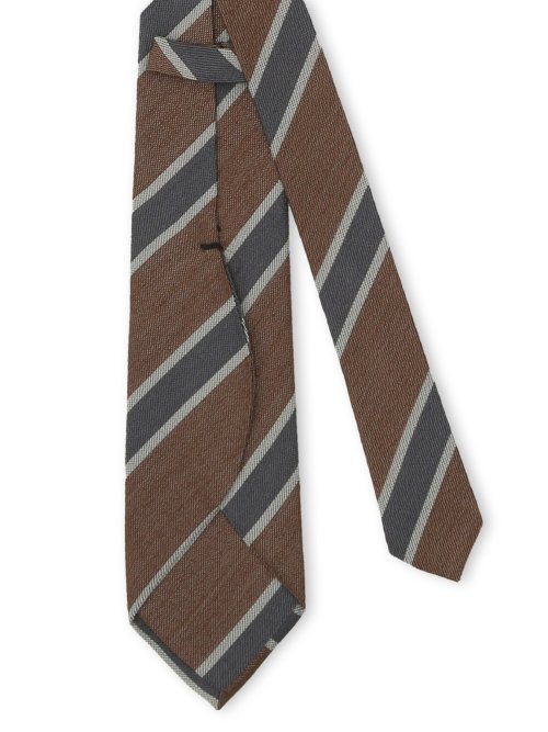 シルクウール ストライプ柄 レギュラータイ 8cm幅