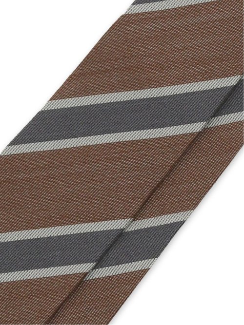 シルクウール ストライプ柄 レギュラータイ 8cm幅